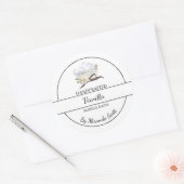 シンプル自家製バニラバブルバスラベル ラウンドシール (封筒)