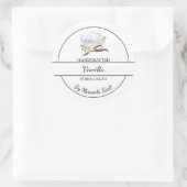 シンプル自家製バニラバブルバスラベル ラウンドシール (バッグ)