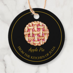 シンプル自家製パイつるラベルLブラック フェイバータグ