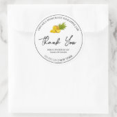 シンプル自家製パイナップルジャムありがとうラベル ラウンドシール (バッグ)