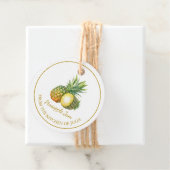 シンプル自家製パイナップルジャムつるラベルLホワイト フェイバータグ (インサイチュ)