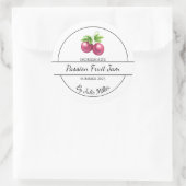 シンプル自家製パッションフルーツジャムラベル ラウンドシール (バッグ)