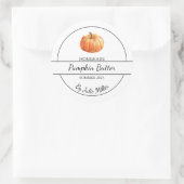 シンプル自家製パンプキンバターラベル ラウンドシール (バッグ)