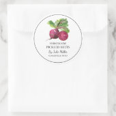 シンプル自家製ビーツラベル ラウンドシール (バッグ)