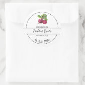 シンプル自家製ビーツラベル ラウンドシール (バッグ)