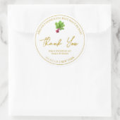 シンプル自家製ビーツルートピクルサンキューラベル ラウンドシール (バッグ)