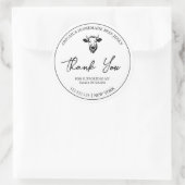 シンプル自家製ビーフジャーキーサンキューラベル ラウンドシール (バッグ)