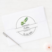 シンプル自家製ピクルズラベル ラウンドシール (封筒)