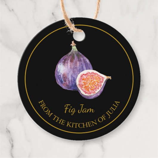 シンプル自家製フィグジャつるムラベルlブラック フェイバータグ (正面)