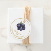 シンプル自家製ブラックカラントジャムつるラベル フェイバータグ (インサイチュ)