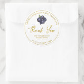 シンプル自家製ブラックカラントジャムサンキューレーベル ラウンドシール (バッグ)