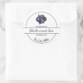 シンプル自家製ブラックカラントジャムラベル ラウンドシール (バッグ)