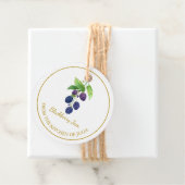 シンプル自家製ブラックベリージャムつるラベル |白 フェイバータグ (インサイチュ)