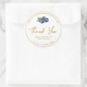 シンプル自家製ブルーベリージャムサンキューラベル ラウンドシール (バッグ)