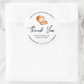 シンプル自家製ブレッドサンキューラベル ラウンドシール (バッグ)