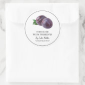 シンプル自家製プラム保存用ラベル ラウンドシール (バッグ)
