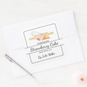 シンプル自家製ベーキングスクエアラベル スクエアシール (封筒)