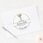 シンプル自家製ベーキング&料理ラベル ラウンドシール (封筒)