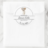 シンプル自家製ベーキング&料理ラベル ラウンドシール (バッグ)