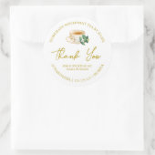 シンプル自家製ペパーミントティーサンキューラベル ラウンドシール (バッグ)