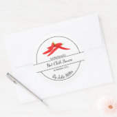 シンプル自家製ホットチリソーラベル ラウンドシール (封筒)