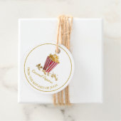 シンプル自家製ポップコーンつるラベルLホワイト フェイバータグ (インサイチュ)