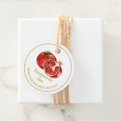 シンプル自家製ポメグラナートジャムつるラベルLホワイト フェイバータグ (インサイチュ)