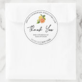 シンプル自家製ミックスシトラスジャムありがとうラベル ラウンドシール (バッグ)