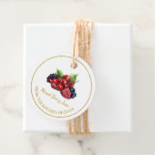 シンプル自家製ミックスベリージャムつるラベル |白 フェイバータグ (インサイチュ)