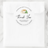 シンプル自家製ミントティーサンキューラベル ラウンドシール (バッグ)