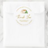 シンプル自家製ミントティーサンキューラベル ラウンドシール (バッグ)