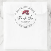 シンプル自家製ムルベリージャムありがとうラベル ラウンドシール (バッグ)