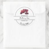 シンプル自家製ムルベリージャムラベル ラウンドシール (バッグ)