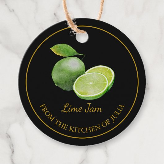 シンプル自家製ライムジャつるムラベルLブラック フェイバータグ (正面)