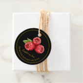 シンプル自家製ラズベリージャムつるラベルlブラック フェイバータグ (インサイチュ)