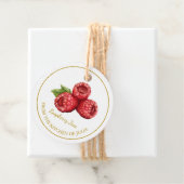 シンプル自家製ラズベリージャムつるラベルLホワイト フェイバータグ (インサイチュ)