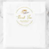 シンプル自家製ラベンダーティーサンキューラベル ラウンドシール (バッグ)