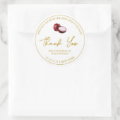 シンプル自家製レッドオニオンピクルサンキューラベル ラウンドシール (バッグ)