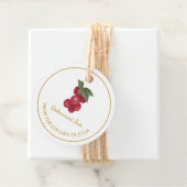 シンプル自家製レッドカラントジャムつるラベルLホワイト フェイバータグ (インサイチュ)