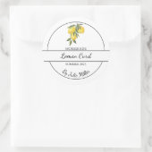 シンプル自家製レモンカードラベル ラウンドシール (バッグ)