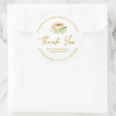 シンプル自家製レモングラス茶ありがとうラベル ラウンドシール (バッグ)