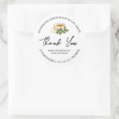 シンプル自家製レモンバームティーサンキューラベル ラウンドシール (バッグ)