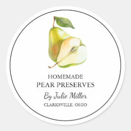 シンプル自家製梨ラベルを保持 ラウンドシール