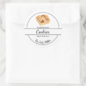 シンプル自家製Cookieラベル ラウンドシール (バッグ)