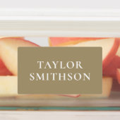 シンプル自然エレガントミニマル名を追加 ラベル (貼付)