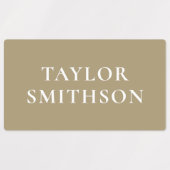 シンプル自然エレガントミニマル名を追加 ラベル (デザイン1)