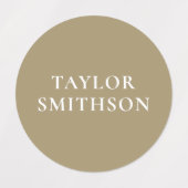 シンプル自然エレガントミニマル名を追加 ラベル (デザイン1)