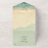 シンプル自然シエレガントーン結婚ズ オールインワン招待状 (外側)