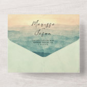 シンプル自然シエレガントーン結婚ズ オールインワン招待状 (裏面)