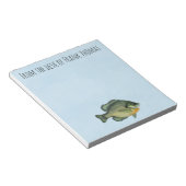 シンプル自然ススタイリッシュンフィッシュ魚釣りアングラーフィッシュ ノートパッド (アングル)